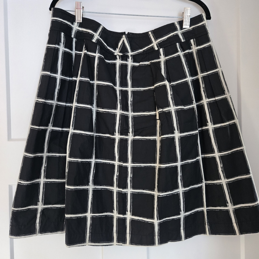 Michael Kors Black and White Plaid Skirt